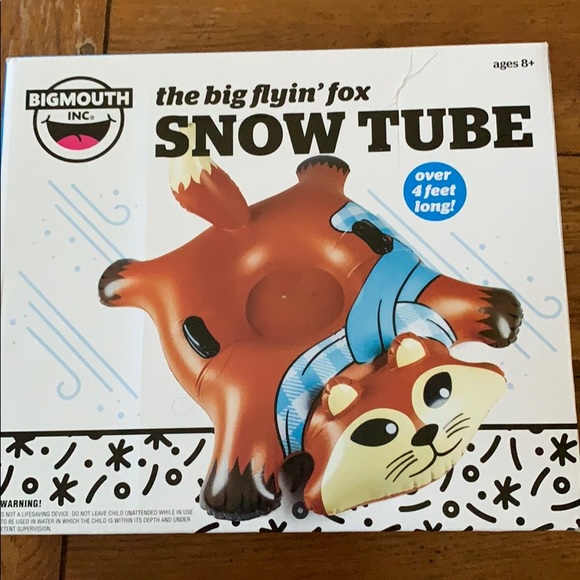 ❄️NEW IN BOX❄️BIG MOUTH Flyin’ FOX Snow Tube - Picture 2 of 14